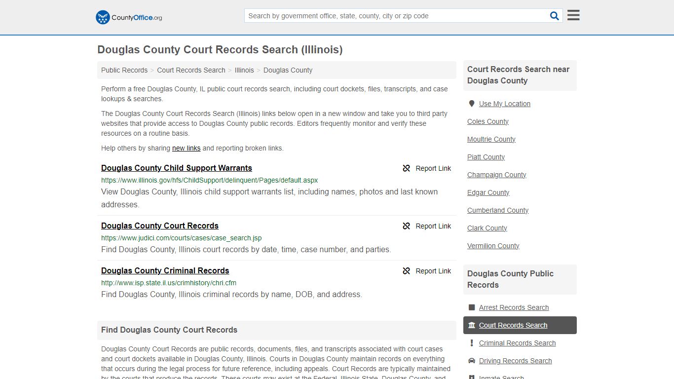 Douglas County Court Records Search (Illinois) - County Office