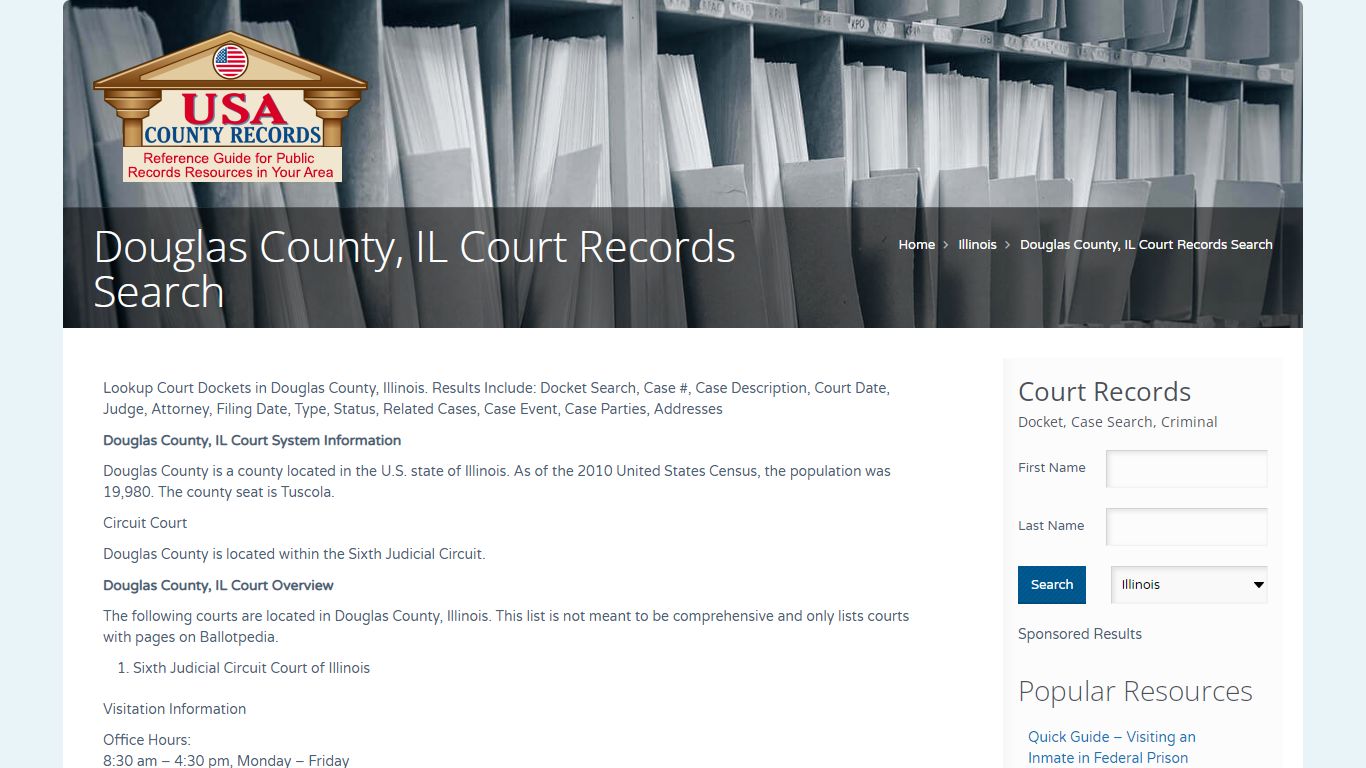Douglas County, IL Court Records Search | Name Search